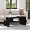  Dohányzóasztal polcokkal Egyéb tárolóval Musta tammi 90 x 55 x 42.5 cm Faanyag
