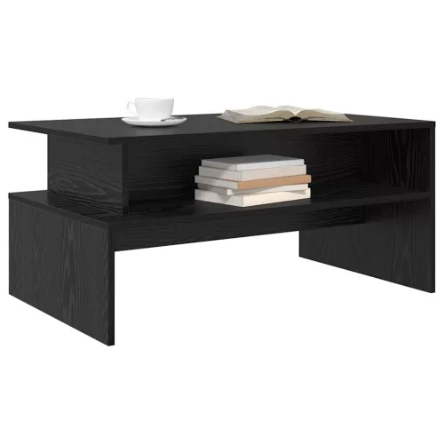  Dohányzóasztal polcokkal Egyéb tárolóval Musta tammi 90 x 55 x 42.5 cm Faanyag