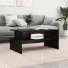  Dohányzóasztal polcokkal Egyéb tárolóval Musta tammi 90 x 55 x 42.5 cm Faanyag