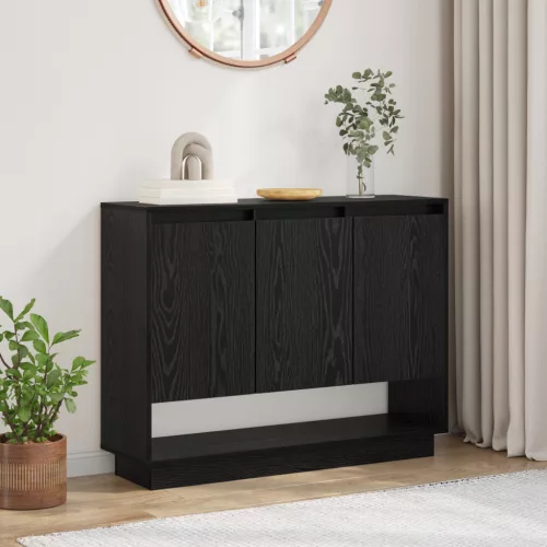  Széf polcokkal ajtóval Musta tammi 97 x 29 x 75 cm Faanyag