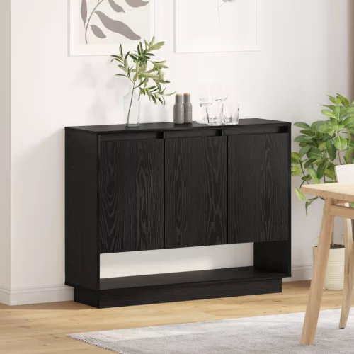  Széf polcokkal ajtóval Musta tammi 97 x 29 x 75 cm Faanyag