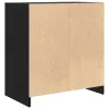  fekete tölgy oldalszekrény 70x41x75 cm szerelt fa