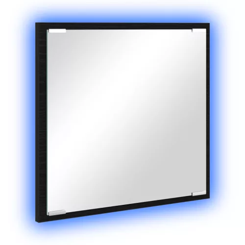  LED Fürdőszoba Tükör Fekete Tölgy 40x8.5x37 cm Műszaki Fa
