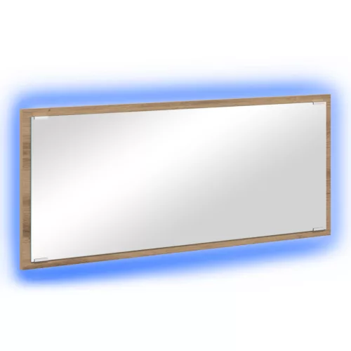  Fürdőszoba Tükör Művészi tölgy Szerelt fa, Üveg 90 x 8.5 x 37 cm