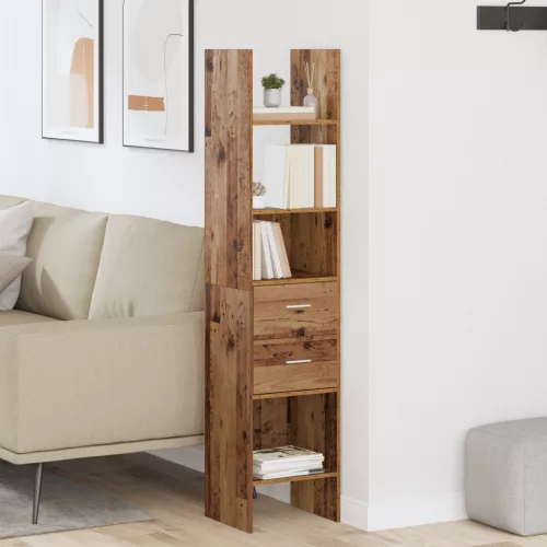  Könyvespolc Régi fa 40 x 35 x 180 cm Faanyag