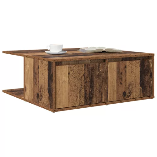  Dohányzóasztal fiókkal tárolóval Öreg fa 80 x 80 x 31 cm Faanyag