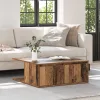  Dohányzóasztal fiókkal tárolóval Öreg fa 80 x 80 x 31 cm Faanyag