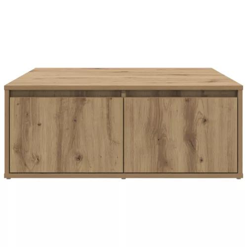  Dohányzóasztal fiókkal tárolóval kézműves tölgy 80 x 80 x 31 cm Faanyag