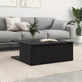    Dohányzóasztal fiókkal tárolóval Musta tammi 80 x 80 x 31 cm Faanyag