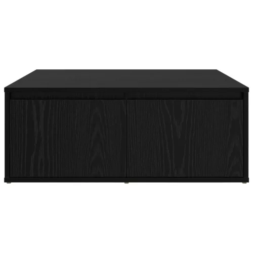 Dohányzóasztal fiókkal tárolóval Musta tammi 80 x 80 x 31 cm Faanyag
