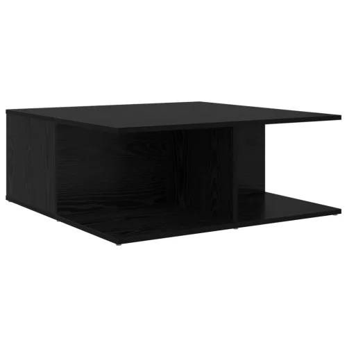  Dohányzóasztal fiókkal tárolóval Musta tammi 80 x 80 x 31 cm Faanyag
