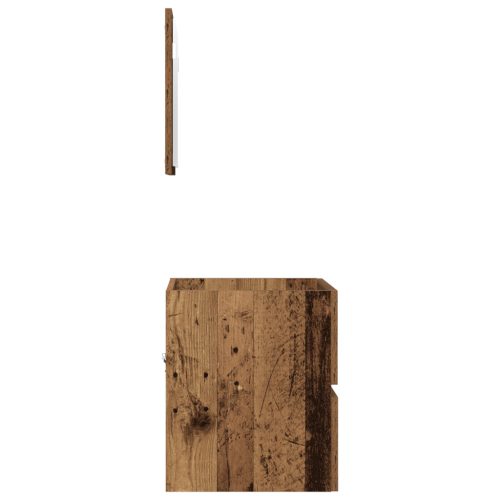  Modern Fürdőszoba Tároló Szekrény Régi Fa MDF Fa Furnérral Közepes