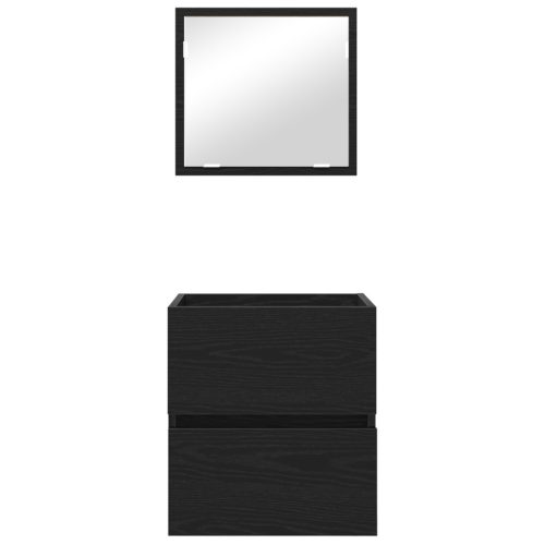  Fürdőszobai tároló szekrény - Fekete tölgy Mérnöki fa Standard