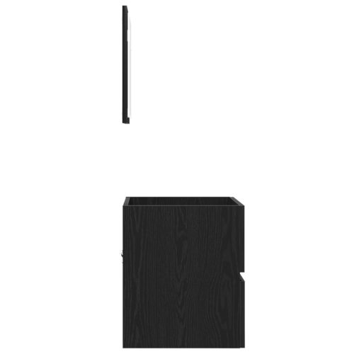  Fürdőszobai tároló szekrény - Fekete tölgy Mérnöki fa Standard