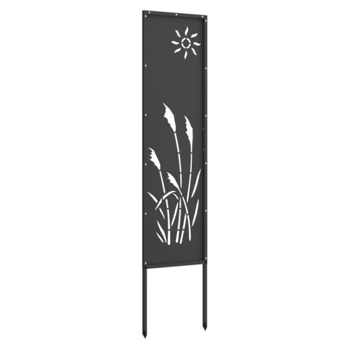  Kerti dekoratív panel Fekete 32 x 140 cm Hidegen hengerelt acél