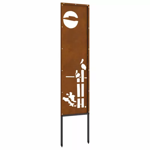  Kerti dekoratív panel Rozsdás 32 x 140 cm Viharvert acél