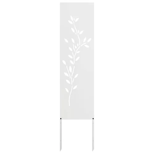  Kerti dekoratív panel Fehér 32 x 140 cm Hidegen hengerelt acél