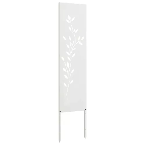  Kerti dekoratív panel Fehér 32 x 140 cm Hidegen hengerelt acél