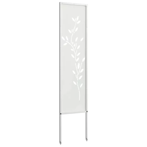  Kerti dekoratív panel Fehér 32 x 140 cm Hidegen hengerelt acél