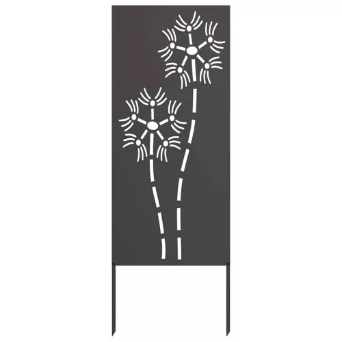  Kerti dekoratív panel Fekete 50 x 140 cm Hidegen hengerelt acél