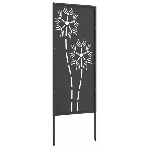  Kerti dekoratív panel Fekete 50 x 140 cm Hidegen hengerelt acél
