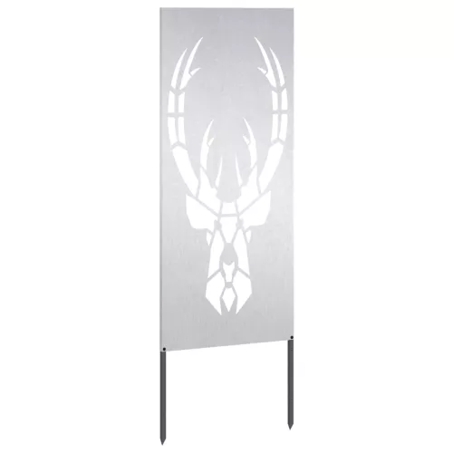  Kerti dekoratív panel Ezüst 50 x 140 cm Rozsdamentes acél