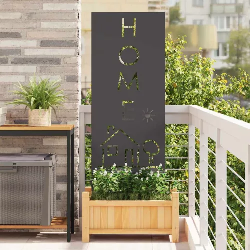  Kerti dekoratív panel Fekete 50 x 140 cm Hidegen hengerelt acél