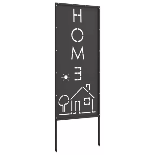  Kerti dekoratív panel Fekete 50 x 140 cm Hidegen hengerelt acél
