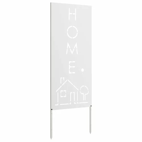  Kerti dekoratív panel Fehér 50 x 140 cm Hidegen hengerelt acél