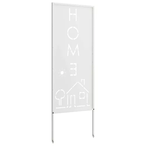  Kerti dekoratív panel Fehér 50 x 140 cm Hidegen hengerelt acél