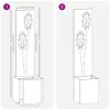  Kerti Cserepes Növény Tartó Dekoratív Panellel Olívazöld