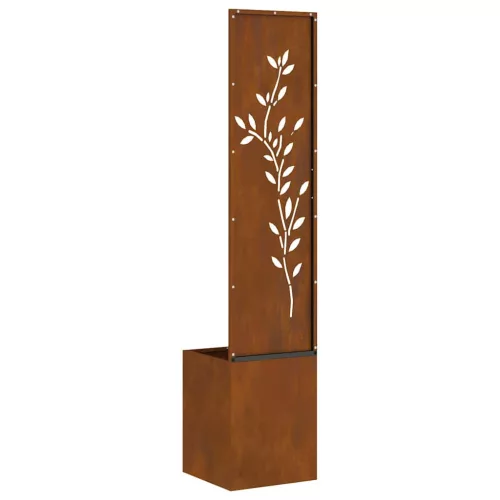  Kertvédő vászon Virágos Rozsdás 32 x 140 cm időjárásálló acél