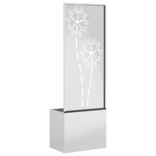  Kerti Cserepes Növény Tartó Dekoratív Panellel Ezüst