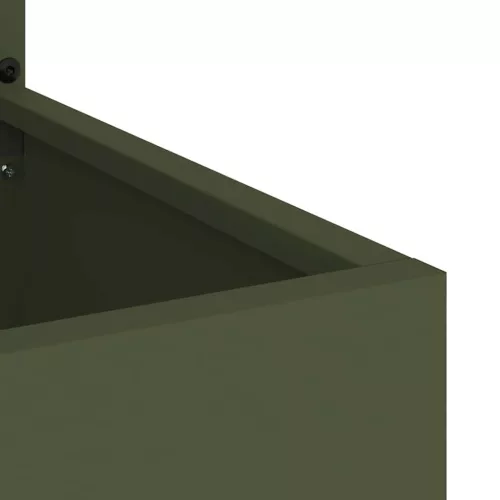  Kerti Cserepes Növény Tartó Dekoratív Panellel Oliva zöld