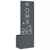  Kerti Cserepes Növény Tartó Dekoratív Panellel Antracit