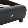VID fekete műbőr ágy matraccal 160 x 200 cm