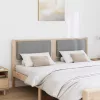 Kárpitozott fejtámla Barna 150 cm Tömör fenyőfa és szövet