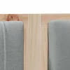  Kárpitozott fejtámla Barna 150 cm Tömör fenyőfa és szövet