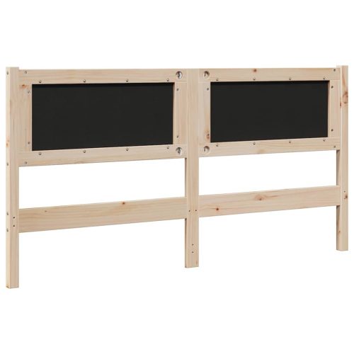  Kárpitozott fejtámla Barna 150 cm Tömör fenyőfa és szövet