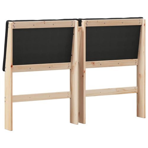  Kárpitozott fejtámla Fekete 150 cm Tömör fenyőfa