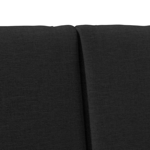  Kárpitozott fejtámla Fekete 150 cm Tömör fenyőfa