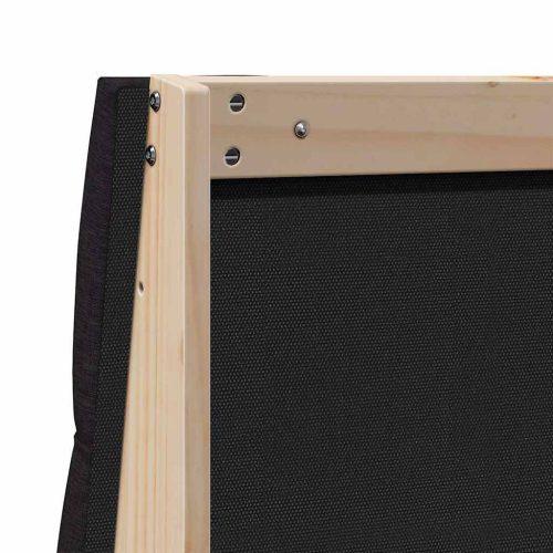  Kárpitozott fejtámla Fekete 75 cm Tömör fenyőfa