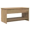  Dohányzóasztal kézműves tölgy 102 x 50 x 52.5 cm Faanyag
