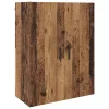  Fali szekrény polcokkal tárolóval ajtóval Régi fa 69.5 x 34 x 90 cm Faanyag