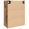  Fali szekrény polcokkal tárolóval ajtóval Régi fa 69.5 x 34 x 90 cm Faanyag
