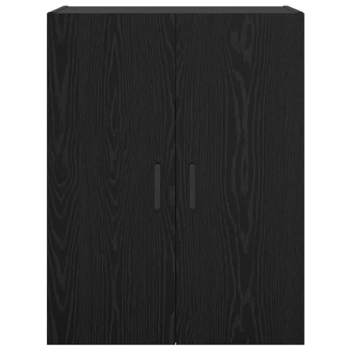  Fali szekrény polcokkal tárolóval ajtóval Musta tammi 69.5 x 34 x 90 cm Faanyag