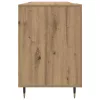  Asztal polcokkal kézműves tölgy 140 x 50 x 75 cm Faanyag
