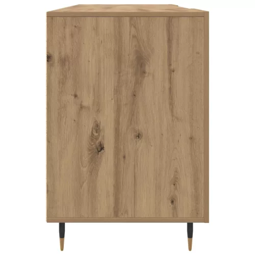  Asztal polcokkal kézműves tölgy 140 x 50 x 75 cm Faanyag