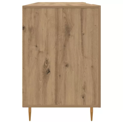  Asztal polcokkal kézműves tölgy 140 x 50 x 75 cm Faanyag