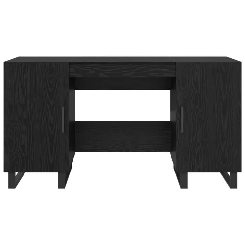  Asztal polcokkal tárolóval Musta tammi 140 x 50 x 75 cm Faanyag